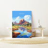 Sedona Travel Print, Travel Poster of Sedona National Park, Arizona, USA, Sedona Art Gift