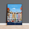 Notting Hill Travel Poster, Travel Print of Notting Hill, London Poster, Notting Hill Gift, Notting Hill Art, London Art UK Travel Gift