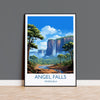 Angel Falls Print, Travel Poster of Angel Falls, Venezuela Art, Angel Falls Art Gift, South America Gift, Travel Gift