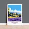 Provence Print, Travel Poster of Provence, France, Provence Gift, France Wall Art, Travel Gift