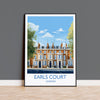 Earls Court Travel Poster, Travel Print of Earls Court, London Poster, Earls CourtGift, Earls Court Art, London Art UK Travel Gift