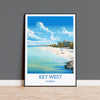 Key West Travel Print, Travel Poster of Key West , Key West Gift,Florida Art Gift,USA Wall Art Print