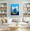 Lake Tahoe Print, Travel Poster of Lake Tahoe, Sierra Nevada Art, Lake Tahoe Gift, USA, Travel Gift