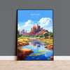 Sedona Travel Print, Travel Poster of Sedona National Park, Arizona, USA, Sedona Art Gift