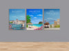 Travel Canvas Print Set | 3 Canvas Prints | Canvas Wall Art | Adventure Travel Art | Sydney, Los Angeles, Cape Town and many more!