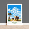 Kenya Travel Poster, Travel Print of Kenya, Kenya Gift, Africa, Africa Art Gift, Wall Art Print