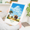 Kenya Travel Poster, Travel Print of Kenya, Kenya Gift, Africa, Africa Art Gift, Wall Art Print