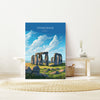 Stonehenge Travel Print, Travel Poster of Stonehenge, England, Wiltshire, Stonehenge Gift, Wall Art Print