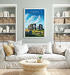 Stonehenge Travel Print, Travel Poster of Stonehenge, England, Wiltshire, Stonehenge Gift, Wall Art Print