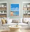 Studland Bay Travel Poster, Travel Print of Studland Bay, England, Dorset Coast Art, Dorset Gift, Wall Art Print