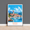 Budva Travel Poster, Budva Travel Print, Montenegro Art Gift, Europe Art, Budva Gift, Wall Art Print