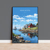 Nova Scotia Print, Travel Poster of Nova Scotia, Nova Scotia Gift, Canada Art Gift, Travel Gift