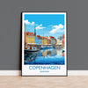 Copenhagen Poster, Travel Print of Copenhagen, Denmark, Copenhagen Gift, Denmark Wall Art, Travel Gift