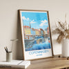 Copenhagen Poster, Travel Print of Copenhagen, Denmark, Copenhagen Gift, Denmark Wall Art, Travel Gift