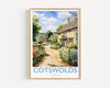 Cotswolds Poster, Travel Print of Cotswolds, England, Cotswolds Gift, Travel Watercolour Gift