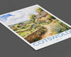 Cotswolds Print, Travel Poster of Cotswolds, England, Cotswolds Gift, Travel Watercolour Gift