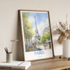 Paris Poster, Travel Print of Paris, France, Paris Gift, Travel Watercolour Gift