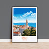 Split Travel Poster, Travel Print of Split, Croatia, Split Art Gift, Wall Art Print