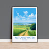 Rutland Water Travel Print, Travel Poster of Rutland Water, Rutland Water Reservoir, Rutland Water Art Gift, Wall Art Print