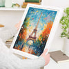 Paris Eiffel Tower Print, Travel Poster of Eiffel Tower Paris, Abstract Art , Paris Art Gift, France, Wall Art Print