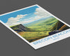 Brecon Beacons Travel Poster, Brecon Beacons Travel Print, Wales, Welsh Art, Brecon Beacons Gift, Wall Art Print