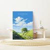 Sycamore Gap Travel Print, Travel Poster of Sycamore Gap, Northumberland, England, Sycamore Gap Gift, Wall Art Print