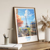 Paris Poster, Travel Print of Paris, France, Paris Gift, France Wall Art, Travel Gift