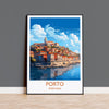 Porto Travel Print, Travel Poster of Porto, Portugal, Porto Art Gift, Wall Art Print