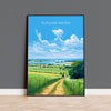 Rutland Water Poster, Travel Print of Rutland Water, Rutland Water Reservoir, Rutland Water Art Gift, Wall Art Print