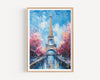 Paris Print, Travel Poster of Eiffel Tower Paris Abstract Art , Paris Art Gift, France, Wall Art Print