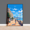 Nice Travel Poster Wall Art, Travel Print of Nice, France, Nice Art Gift, Wall Decor