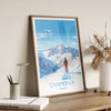 Chamonix Wall Art Travel Poster, Travel Print of Chamonix, Ski Poster, Chamonix Art Gift, France Ski Art Travel Gift