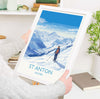 St Anton Wall Art Travel Poster, Travel Print of St Anton, Ski Poster, St Anton Art Gift, Austria Ski Art Travel Gift