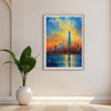 New York Wall Art Print, Travel Poster of New York Skyline Abstract Art , New York Art Gift, USA, Abstract Wall Art Gift