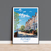 Putney Wall Art Travel Poster, Travel Print of Putney, London Poster, Putney Art Gift, London Art UK Travel Gift