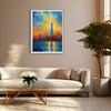 New York Wall Art Print, Travel Poster of New York Skyline Abstract Art , New York Art Gift, USA, Abstract Wall Art Gift