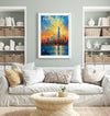 New York Wall Art Print, Travel Poster of New York Skyline Abstract Art , New York Art Gift, USA, Abstract Wall Art Gift