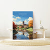 Worcester Poster Travel Wall Art, Travel Print of Worcester, Worcester Art Gift, England, English Countryside Art Lovers Gift,