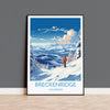 Breckenridge Travel Poster Wall Art, Travel Print of Breckenridge, Colorado, USA, Breckenridge Art Lovers Gift