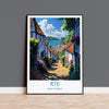 Rye Travel Poster Wall Art, Rye Travel Print, East Sussex, English Coastal Art, Rye Gift, Wall Art Print