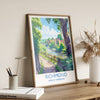 Richmond Travel Poster, Travel Print of Richmond, North Yorkshire Gift, England, Richmond Art Lovers Gift, Wall Art Print