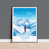 Tignes Wall Art Travel Poster, Travel Print of Tignes, Ski Poster, Tignes Art Gift, France Ski Art Travel Gift