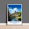 Bridgnorth Travel Print Wall Art, Travel Poster of Bridgnorth, England, Shropshire Art Lovers Gift, Bridgnorth Wall Decor