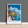 Riva Del Garda Travel Poster Wall Art, Travel Print of Riva Del Garda , Riva Del GardaArt Lovers Gift, Italy, Italian Lakes Art Gift