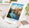 Knaresborough Travel Print, Travel Poster of Knaresborough, North Yorkshire Gift, England, Knaresborough Art Lovers Gift, Wall Art Print