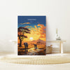 Tanzania Travel Poster, Travel Print of Tanzania, Tanzania Gift, Tanzania Sunset Africa, Africa Art Lovers Gift, Wall Art Print