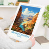 Grand Canyon Travel Poster Wall Art, Travel Print of Grand Canyon, Grand Canyon Art Lovers Gift, Arizona, USA Travel Wall Art