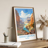 Grand Canyon Travel Poster Wall Art, Travel Print of Grand Canyon, Grand Canyon Art Lovers Gift, Arizona, USA Travel Wall Art