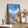 Grand Canyon Travel Print Wall Art, Travel Poster of Grand Canyon, Grand Canyon Art Lovers Gift, Arizona, USA Travel Art