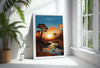 Zambia Travel Poster Wall Art, Travel Print of Zambia Sunset, Zambia Gift, Zambia Travel Art, Africa Art Lovers Gift,